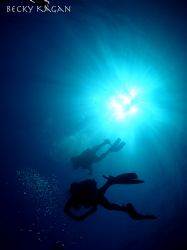 double trouble! My 2 friends ascending to their safety st... by Becky Kagan 